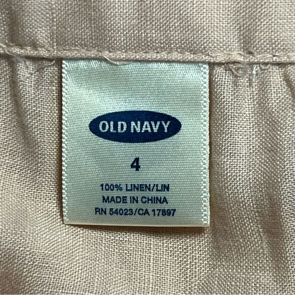 Vintage Y2K Womens Old Navy Tiered Linen Skirt Sz 4 Beachy Coastal Boho Peasant - Picture 6 of 7